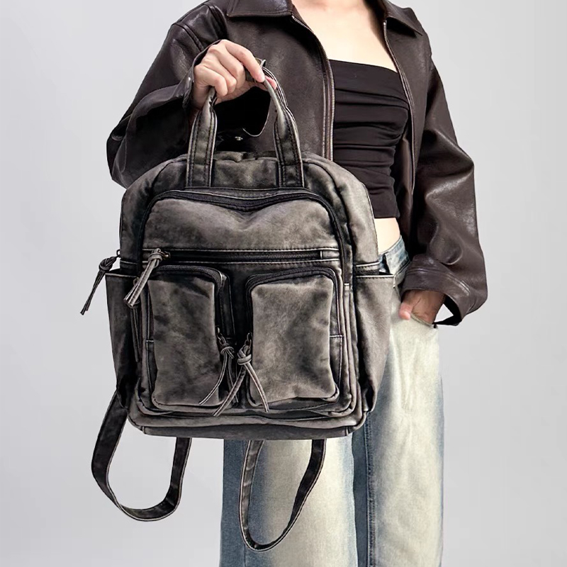 Luxury Soft Washed Pu Leather  - Motorcycle Gear Bag のレビューと価格