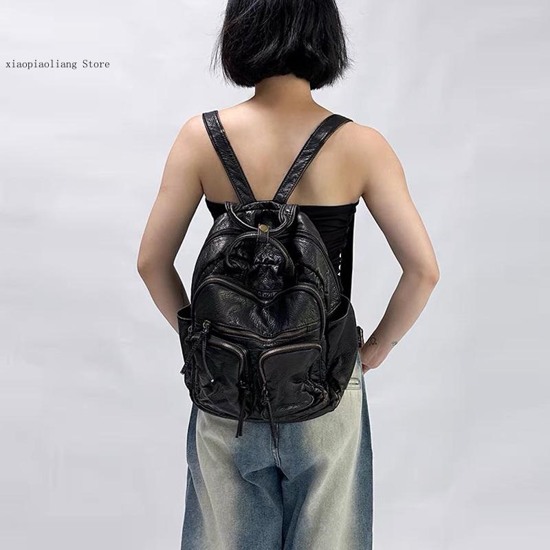 Luxury Soft Washed Pu Leather  - Motorcycle Gear Bag のレビューと価格