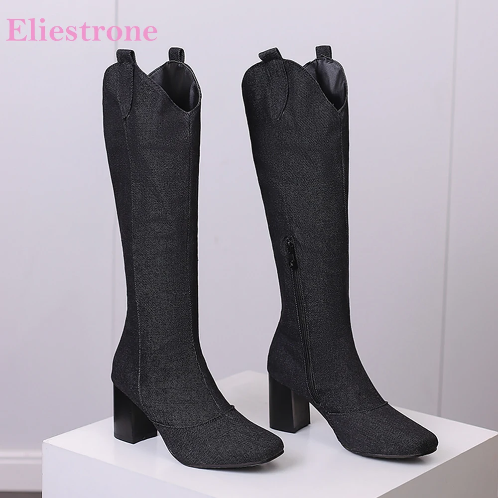 New Winter Black Blue Women Kn - Riding Boot Short のレビューと価格