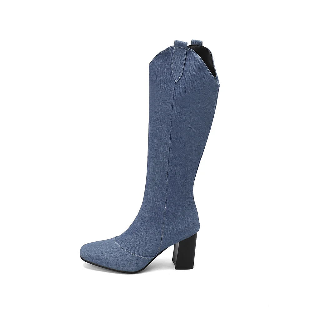 New Winter Black Blue Women Kn - Riding Boot Short のレビューと価格