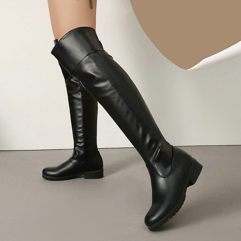 Punk Gothic Soft PU Leather Lo - Riding Boot Short のレビューと価格