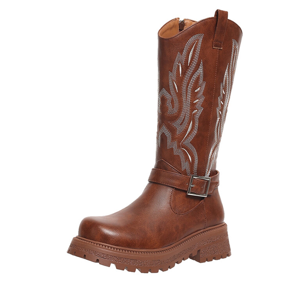 Women Knee High Boots Thick He - Riding Boot Short のレビューと価格