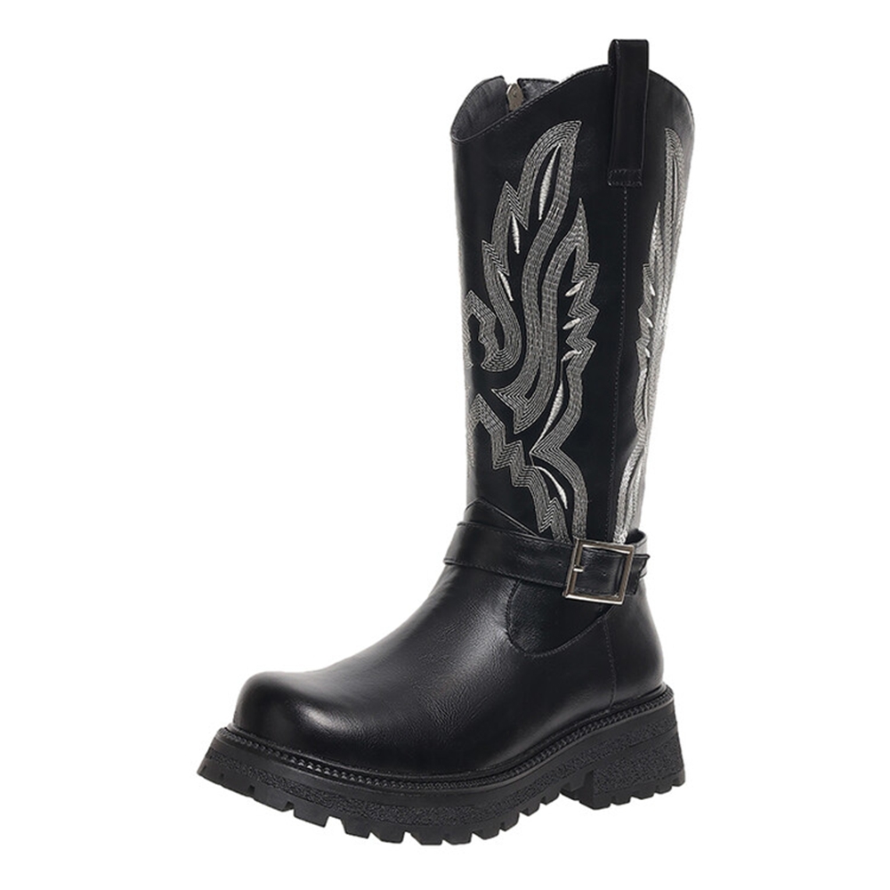 Women Knee High Boots Thick He - Riding Boot Short のレビューと価格