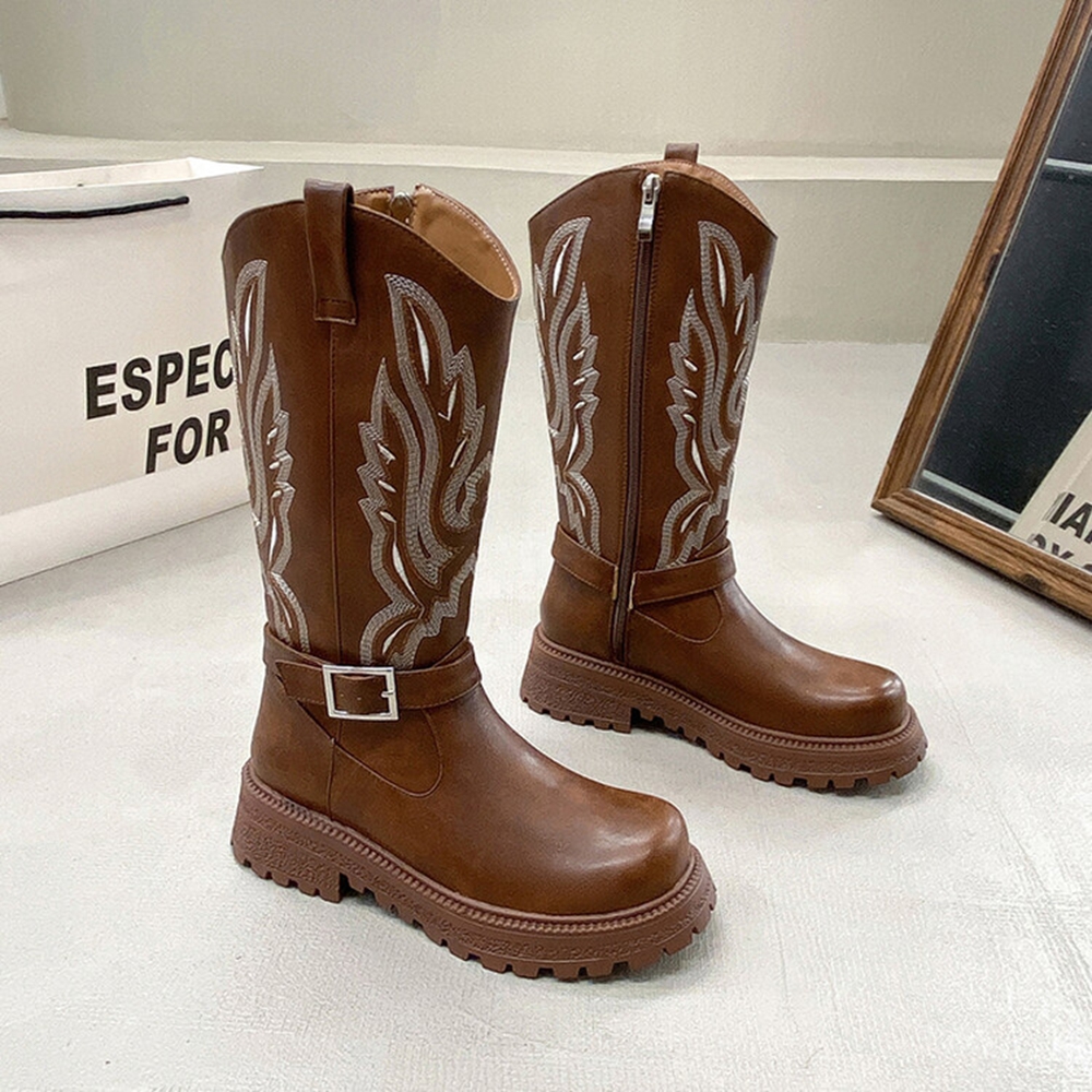Women Knee High Boots Thick He - Riding Boot Short のレビューと価格
