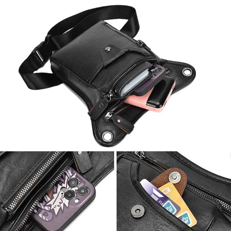 Vintage Pu Leather Waist Pack  - Motorcycle Gear Bag のレビューと価格