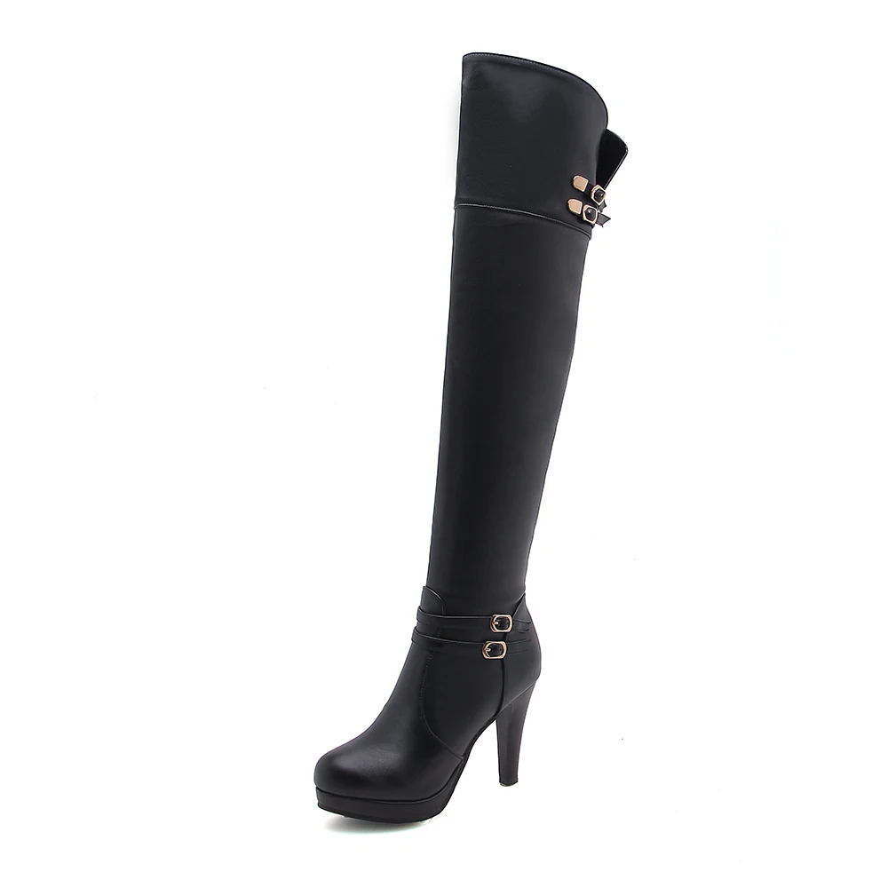 Women Thigh-high Platform Boot - Riding Boot Short のレビューと価格